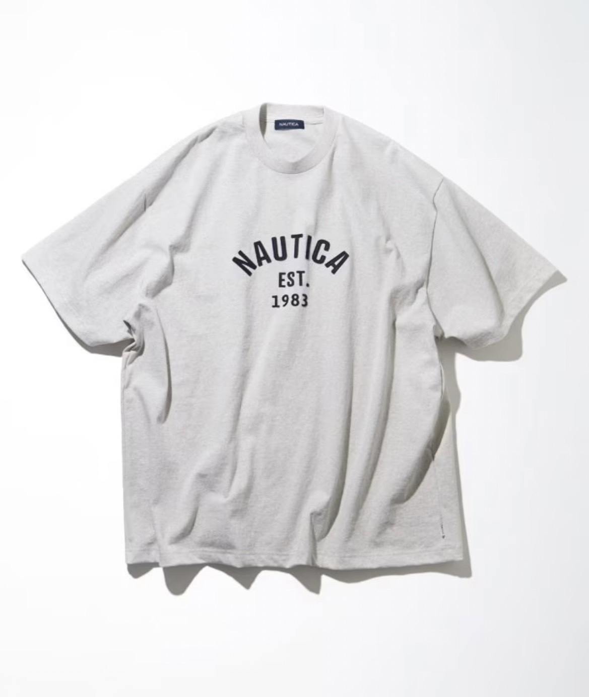 日線 NAUTICA Felt Pach Arch Logo S/S - 淺灰