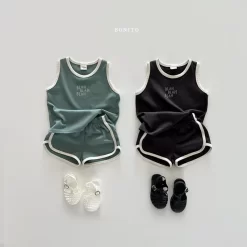 Alternative view of [Bonito] Blah Blah Sleeveless Top Bottom Set