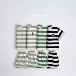 [Vivid I] Bear Line Top Bottom Set