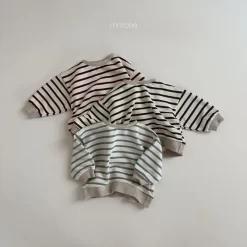 [Mini Robe] Oatmeal Stripe Sweatshirts