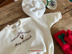 Alternative view of [Hi Byebye] Rudolph Embroidery Sweatshirts