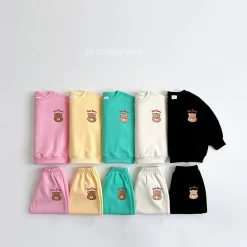 [Vivid I] Cute Bear Top Bottom Set